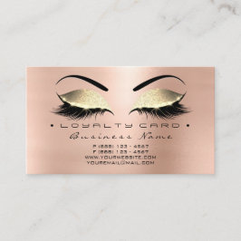 Tarjeta de fidelidad 6 Salón de belleza azota oro 