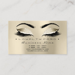 Tarjeta de fidelidad 6 Salón de belleza Lash Gold