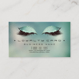 Tarjeta de fidelidad 6 Salón de belleza Makeup Gla