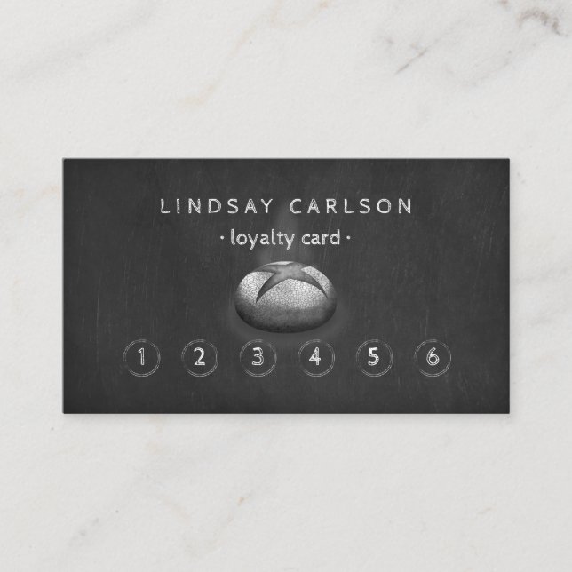 Tarjeta de fidelidad a la panadería de pizarra rus (Anverso)