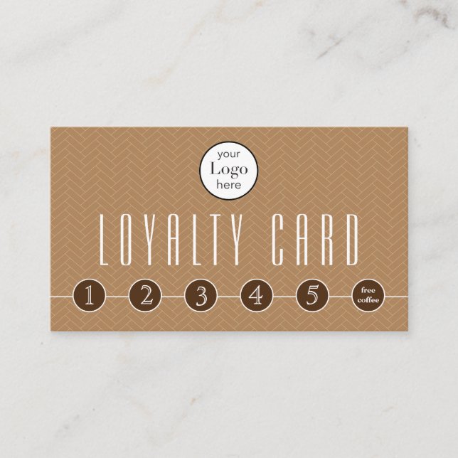 Tarjeta de fidelidad al café gratis para empresas (Anverso)