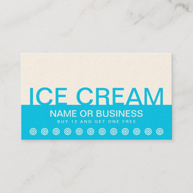 tarjeta de fidelidad al cliente de bold ICE CREAM (Anverso)
