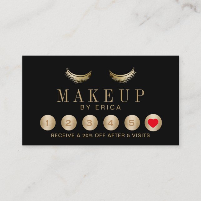 Tarjeta de fidelidad | Artista de maquillaje de az (Anverso)