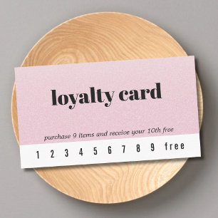 Tarjeta de fidelidad blanca Rosa de textura elegan