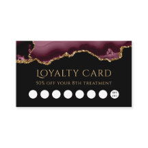 tarjeta de fidelidad burgundy agate