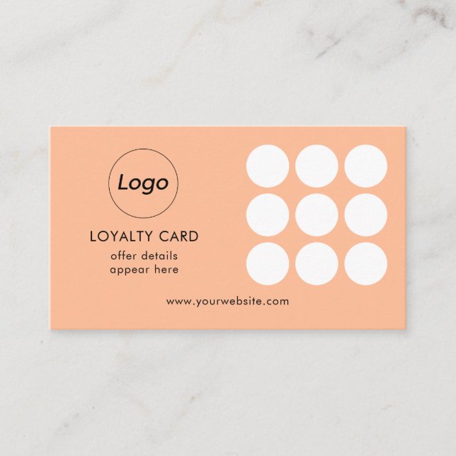 Tarjeta de fidelidad con logotipo simple de promoc (Anverso)