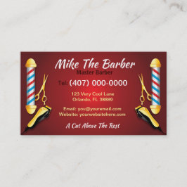 Tarjeta de fidelidad de Barbershop (barra de barbe