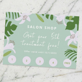 Tarjeta de fidelidad de belleza tropical