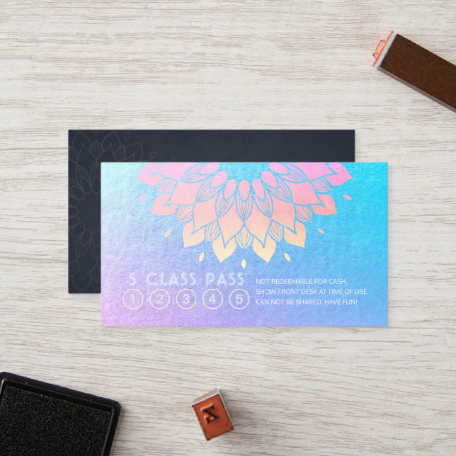 Tarjeta de fidelidad de clase del instructor de me (Anverso/Reverso In Situ)