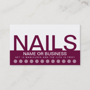 tarjeta de fidelidad de cliente bold NAILS