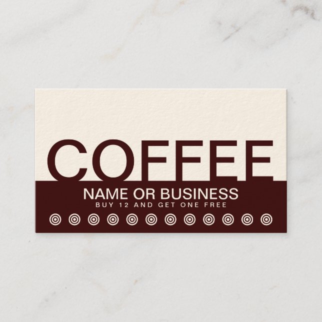 tarjeta de fidelidad de cliente de bold COFFEE (Anverso)