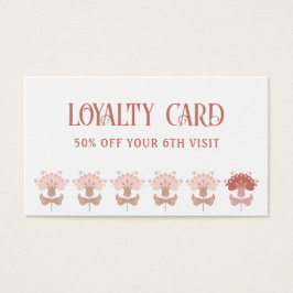 tarjeta de fidelidad de código qr de flores de art