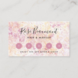 Tarjeta de fidelidad de escritura de color amarill