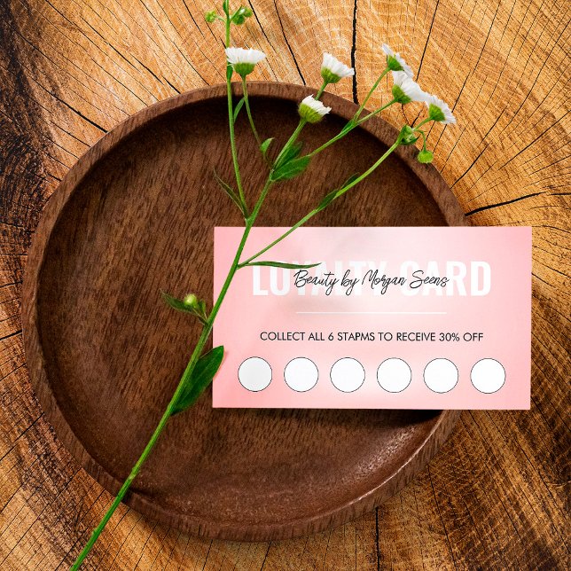Tarjeta de fidelidad de escritura del spa de belle (Subido por el creador)