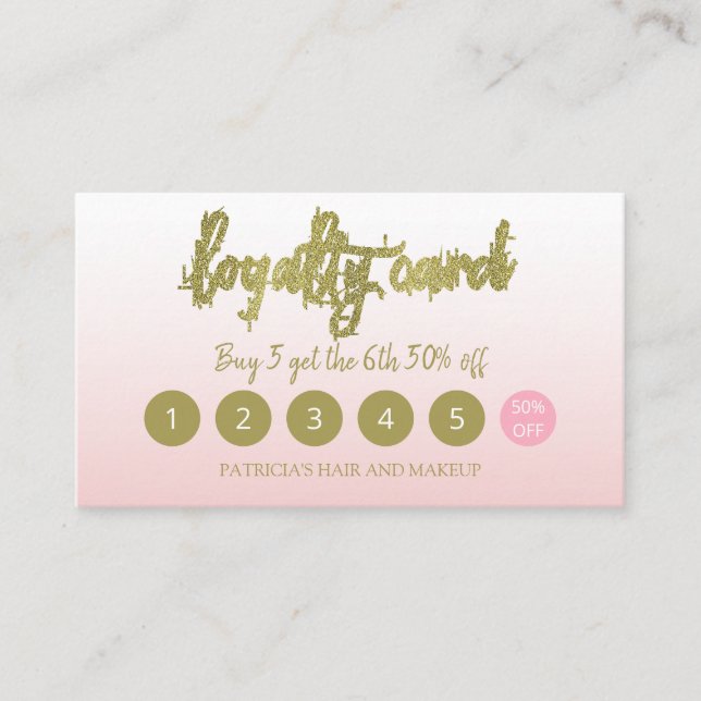 Tarjeta de fidelidad de la sala de belleza del Pur (Anverso)
