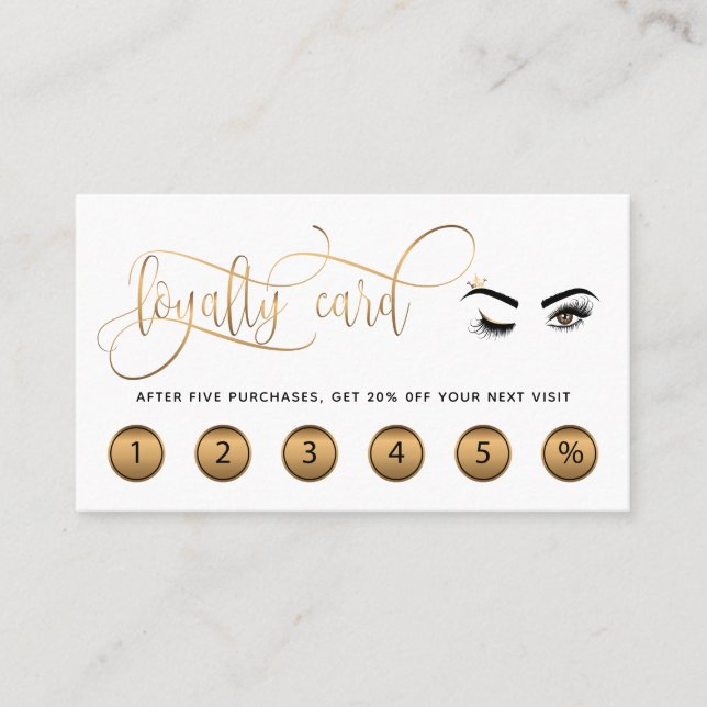 Tarjeta de fidelidad de maquillaje longitud de los (Anverso)