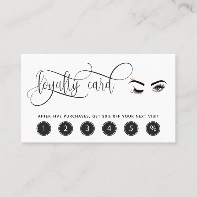 Tarjeta de fidelidad de maquillaje longitud de los (Anverso)