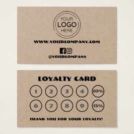 Tarjeta de fidelidad de Moda de logotipo de negoci