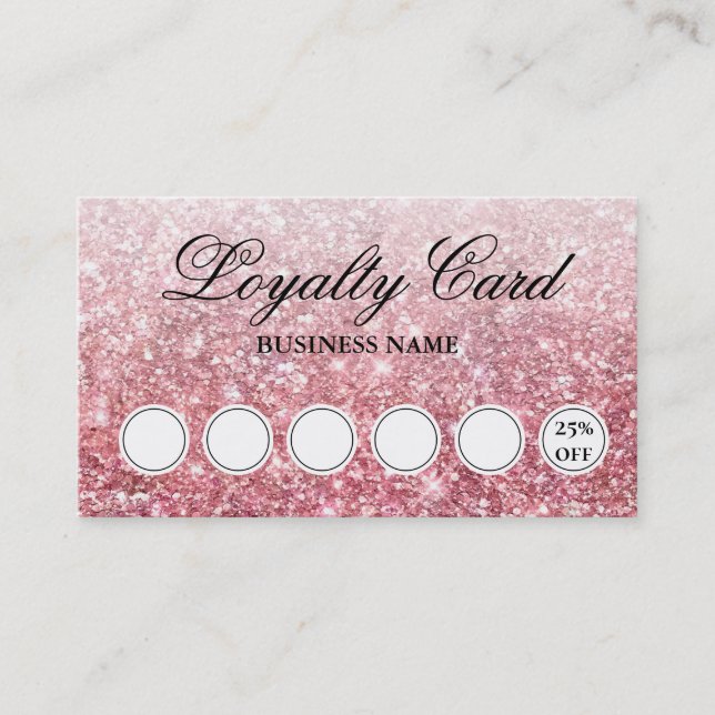 Tarjeta de fidelidad de negocios de belleza Purpur (Anverso)