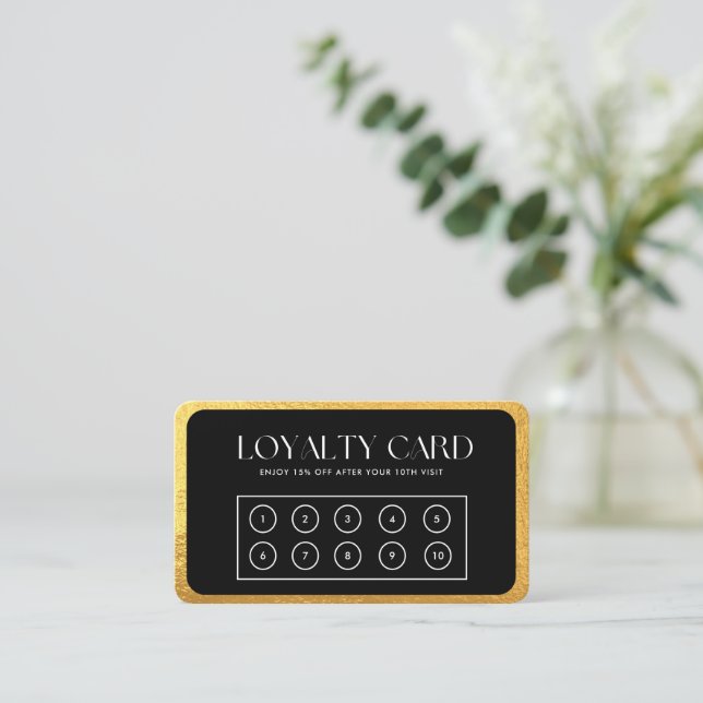 Tarjeta de fidelidad de oro (Anverso de pie)