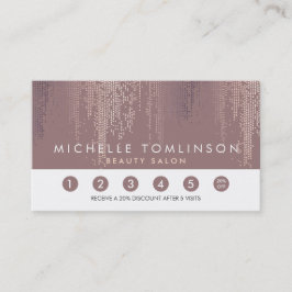 Tarjeta de fidelidad de patrón lujoso Rosa Gold Co