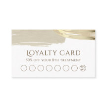 Tarjeta de fidelidad de pincel de pintura dorada