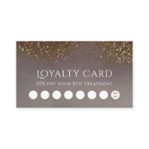 tarjeta de fidelidad de purpurina líquido