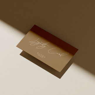 Tarjeta de fidelidad de salón de belleza beige ele