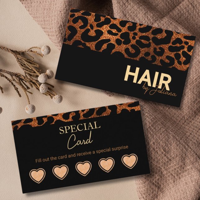 Tarjeta de fidelidad de salón de belleza Cheetah L (Subido por el creador)