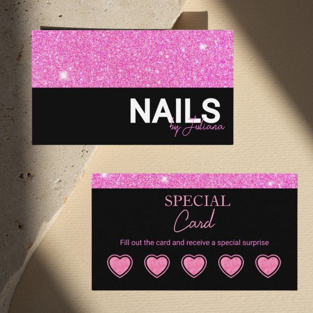 Tarjeta de fidelidad de salón de belleza Purpurina (Subido por el creador)