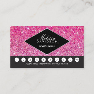 Tarjeta de fidelidad de salón de glamour y Purpuri