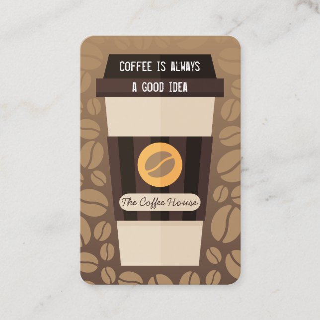 Tarjeta de fidelidad de tienda de café (Anverso)
