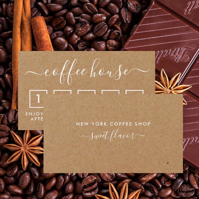 Tarjeta de fidelidad de tienda de café - Kraft rús (Subido por el creador)