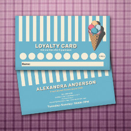 Tarjeta de fidelidad de vintage Ice Cream Cone