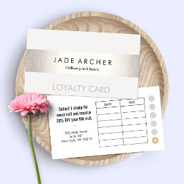 Tarjeta de fidelidad del cliente con rayas de plat