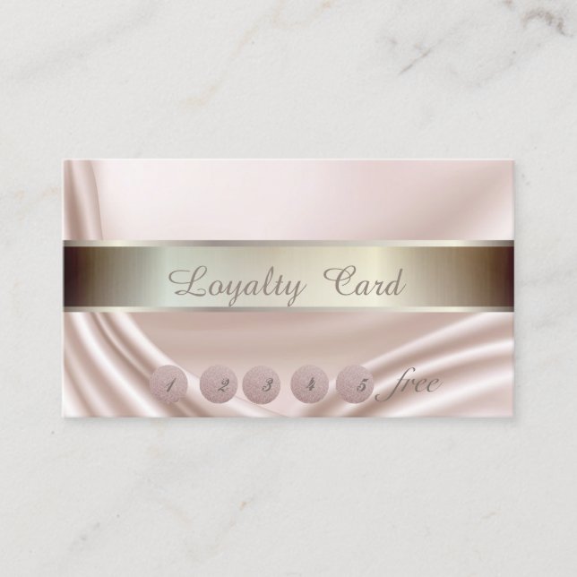 Tarjeta de fidelidad elegante, a rayas, satinada (Anverso)