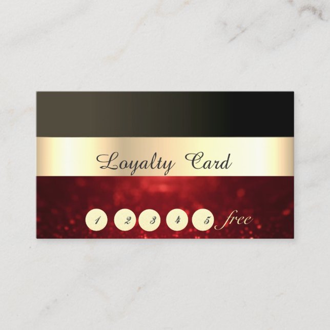 Tarjeta de fidelidad elegante, rayada, negra y Pur (Anverso)