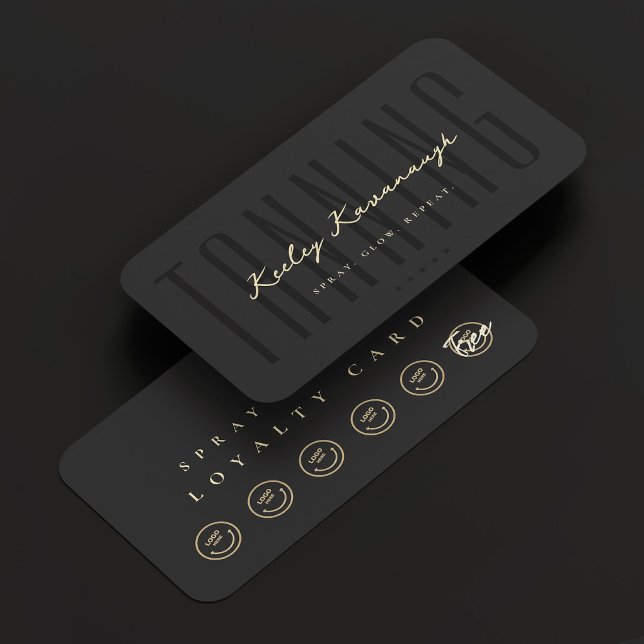 Tarjeta de fidelidad especializada moderna para pu (Modern Spray Tan Tanning Specialist Loyalty Card
)
