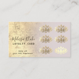 tarjeta de fidelidad logo de faux gold Relieve met