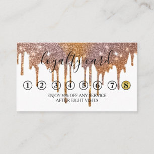 Tarjeta de fidelidad moderna Minimalista de oro Pu