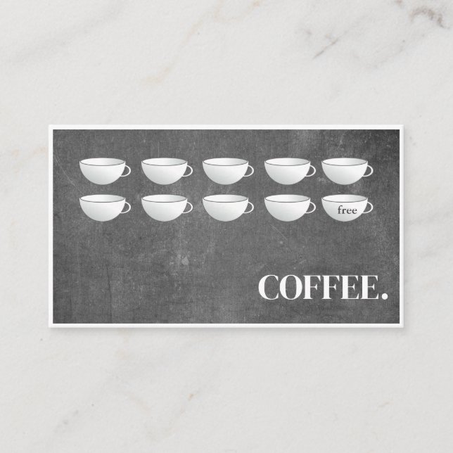 Tarjeta de fidelidad moderna para el café de la pi (Anverso)