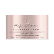 Tarjeta de fidelidad Nutrición Herbs Rosa 10 Punch