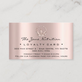 Tarjeta de fidelidad Nutrición Herbs Rosa 10 Punch