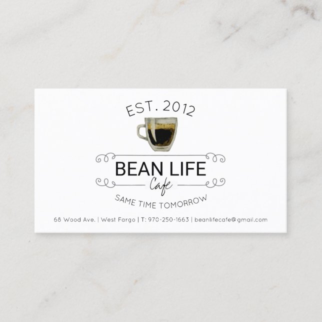 Tarjeta de fidelidad para cafetería (Anverso)