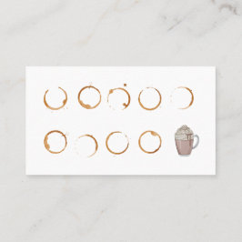 Tarjeta de fidelidad para cafetería Tarjeta de pre