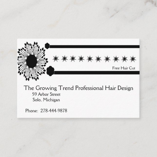 Tarjeta de fidelidad para Hair Designer (Anverso)
