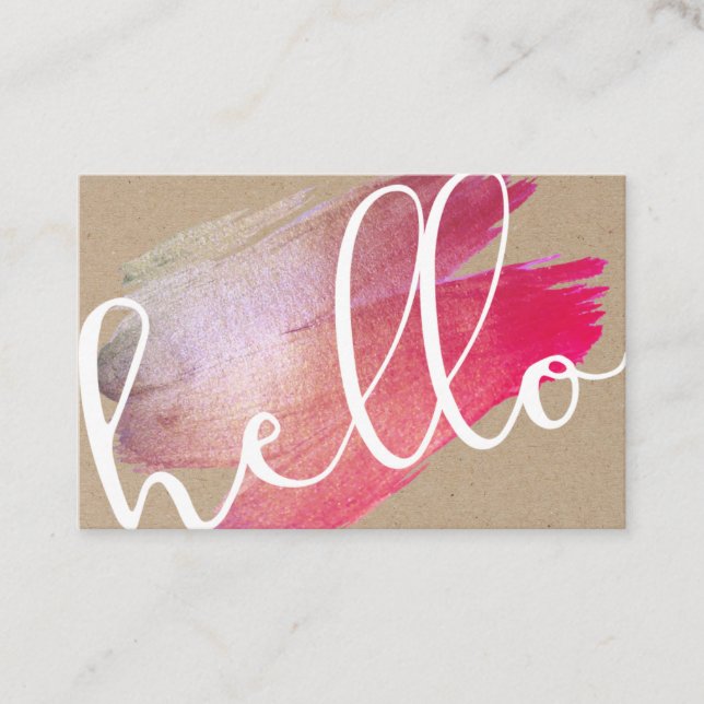 Tarjeta de fidelidad personalizada de pincel púrpu (Anverso)