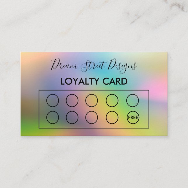 Tarjeta de fidelidad personalizado (Anverso)