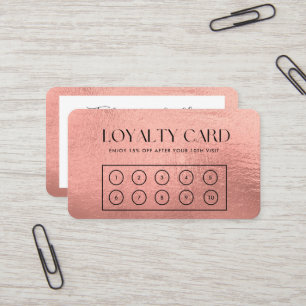 Tarjeta de fidelidad Personalizado moderna de Rosa