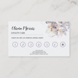 Tarjeta de fidelidad petalada personalizada